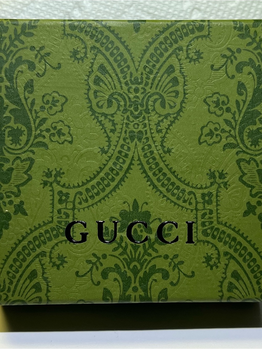 Authentic Gucci Box with Dust Bag & Cards - Green Pattern Packaging Set